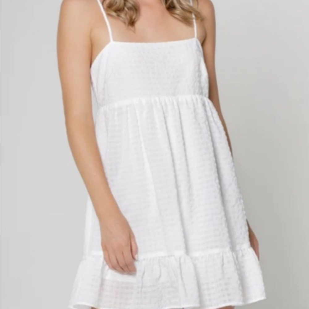 NWT Lavender Brown White Textured Dress, XS